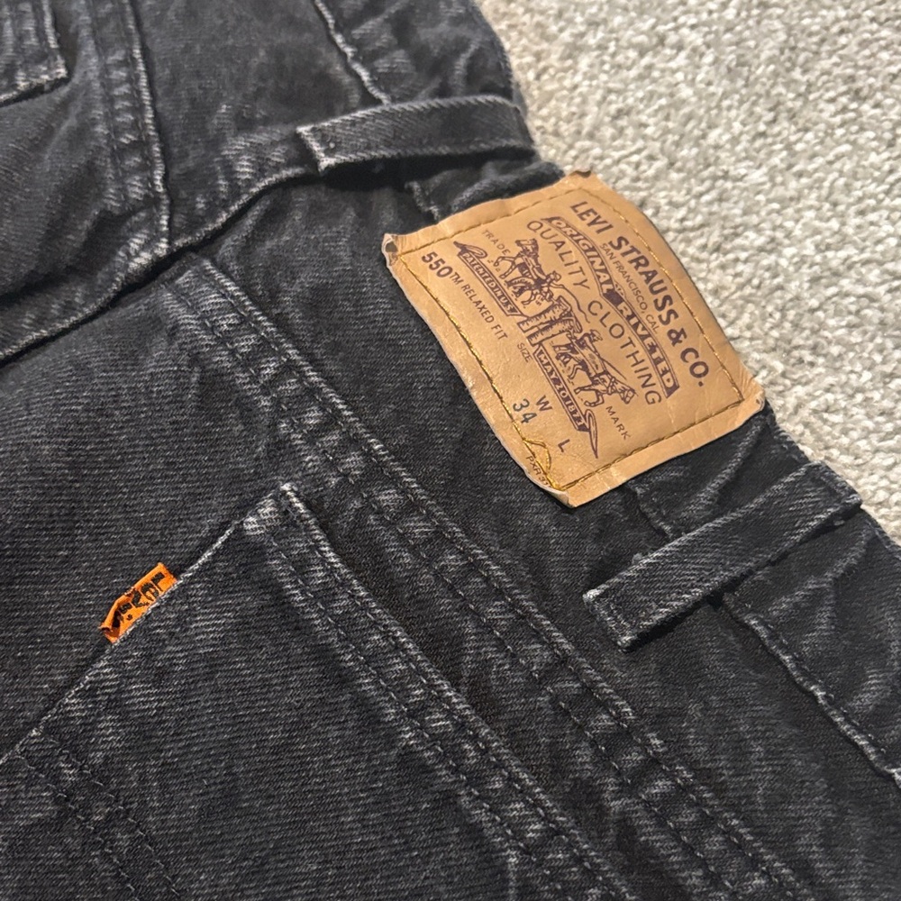 Levi's Men's Orange Tab Black Jeans - Picture 2 of 5